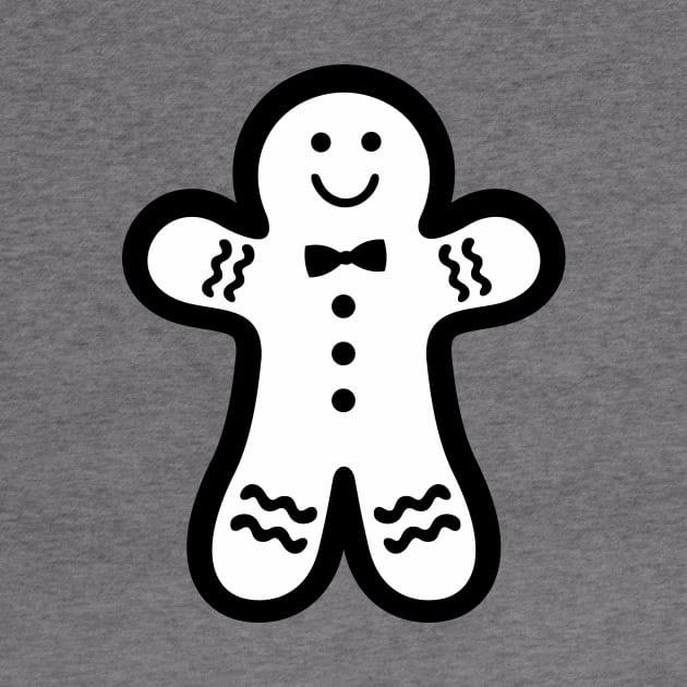 Gingerbread Man (black & white) by XOOXOO